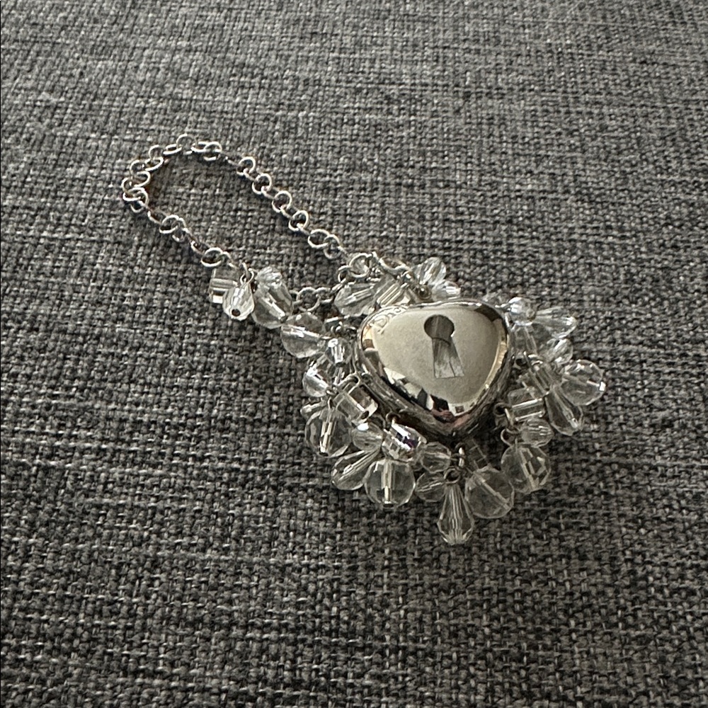 Silver Heart Keyhole Charm Bracelet